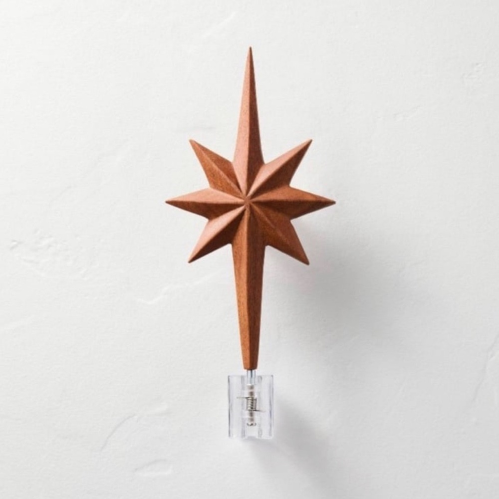 13.5” Wood Star Tree Topper - Hearth & Hand with Magnolia